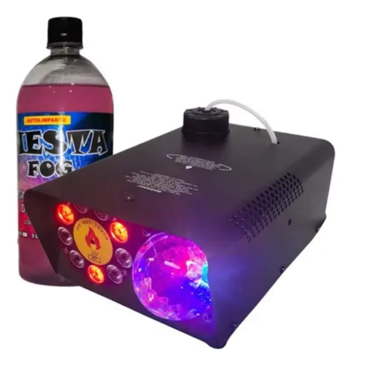 Máquina de Fumaça 750W RGB 9 LEDs com Strobo – Bivolt (110V/127V) Preta