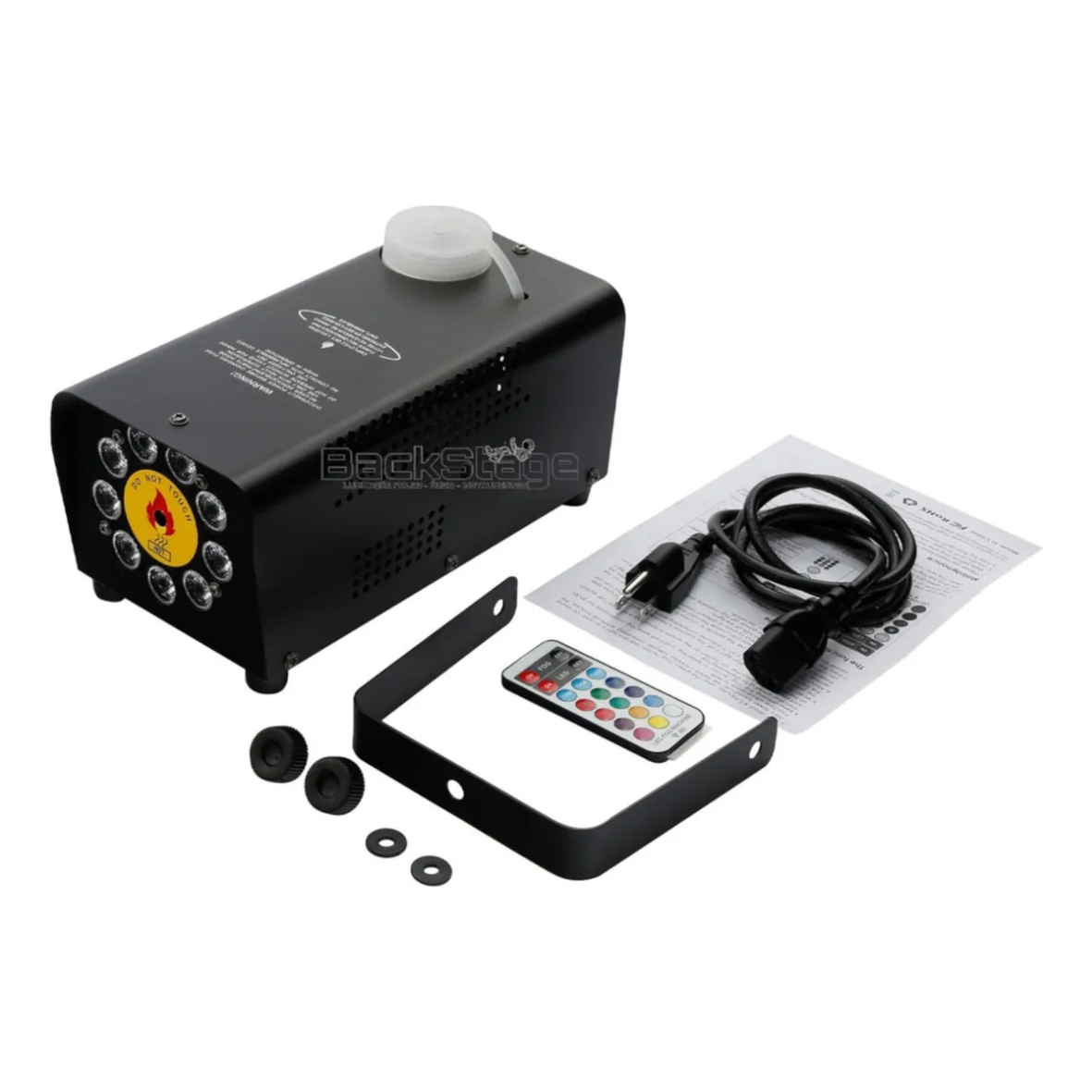 Máquina de Fumaça 750W RGB com 9 LEDs e Strobo – Bivolt (110V/220V)