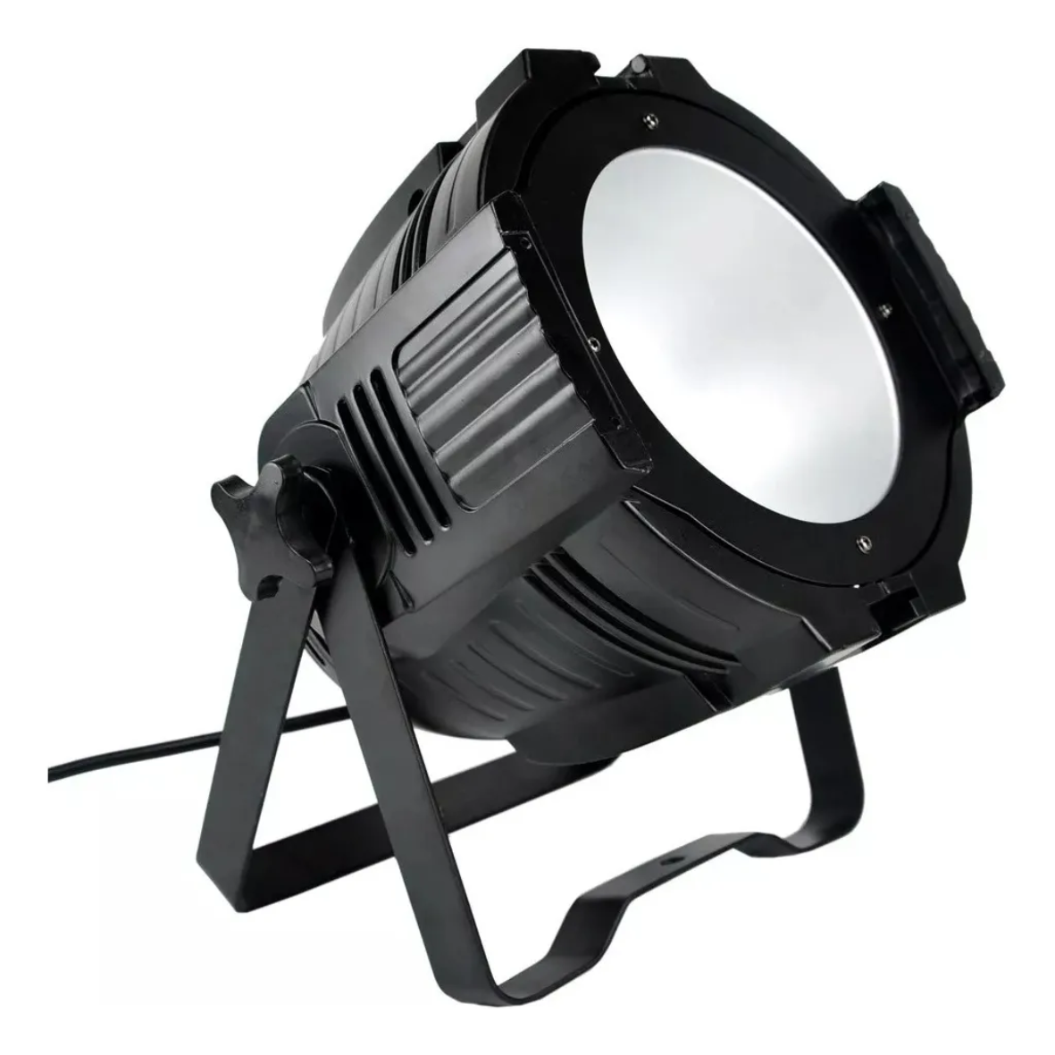 Canhão PAR LED Fresnel 200W DMX com Barndoor – Branco Frio e Quente (Bivolt)