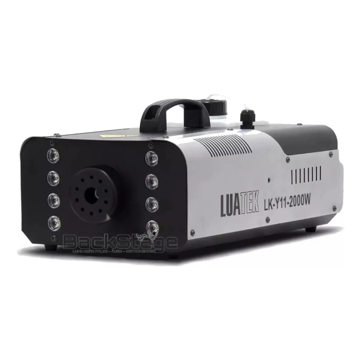 Máquina de Fumaça 2000W com Luz 8 LEDs RGB DMX + Brinde - 110v