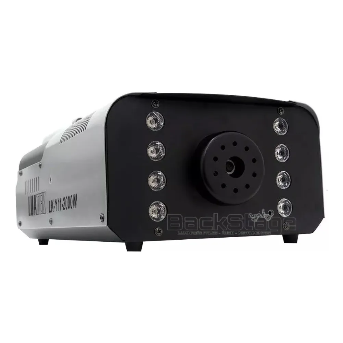 Máquina de Fumaça 2000W com Luz 8 LEDs RGB DMX + Brinde - 110v