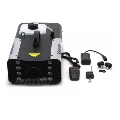 Máquina de Fumaça 2000W com Luz 8 LEDs RGB DMX + Brinde - 110v