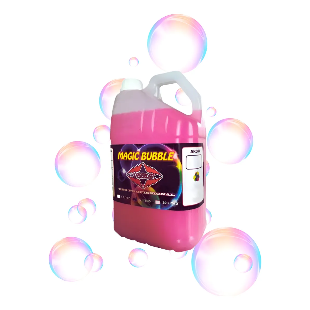 Líquido para Máquina de Bolhas de Sabão 5 Litros – Fluido Profissional