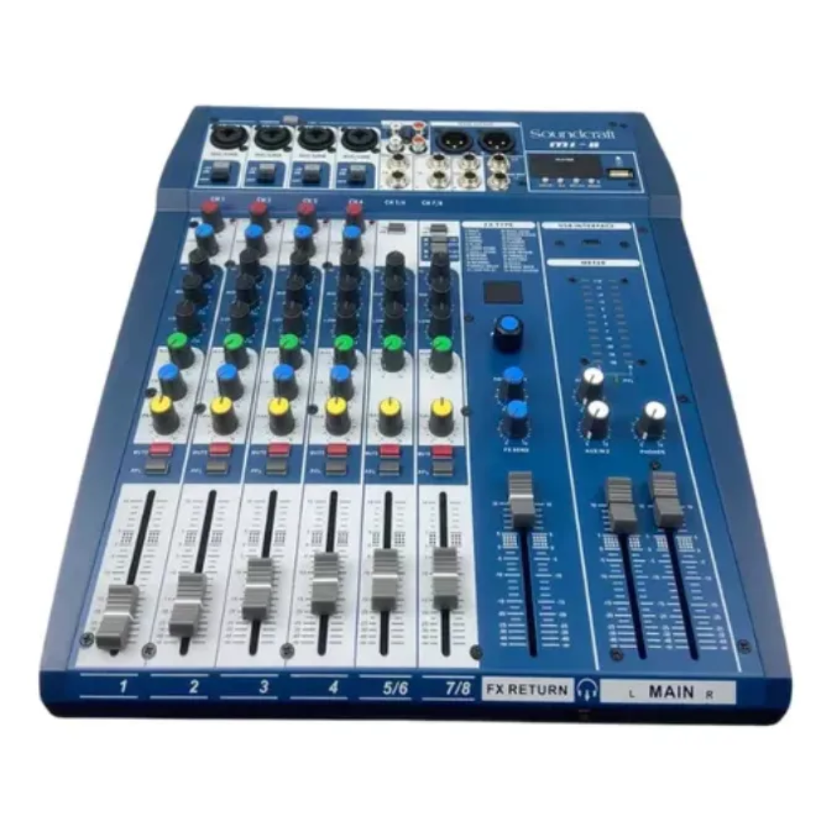 Mesa de Som Soundcraft MI-8 Série 8 Canais com Efeitos – Bivolt