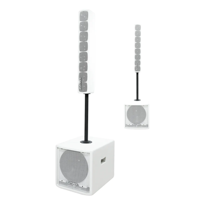Sistema de Som Sub Ativo 12” Datrel 500W Vertical Line – Branco (127/220V)