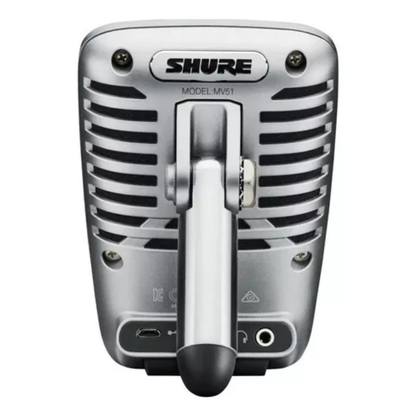 Microfone Shure Motiv Mv51 Condensador Cardioide Cor Prata