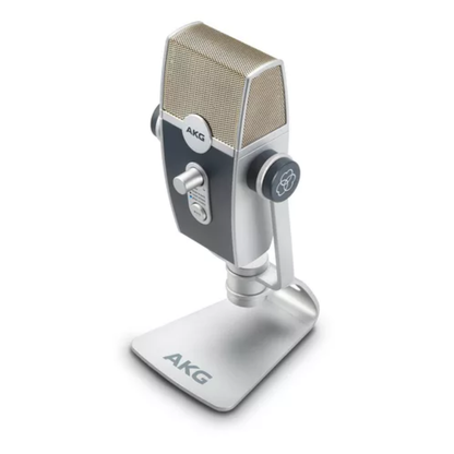 Microfone Akg Lyra Condensador Estéreo Cor Azul/prateado