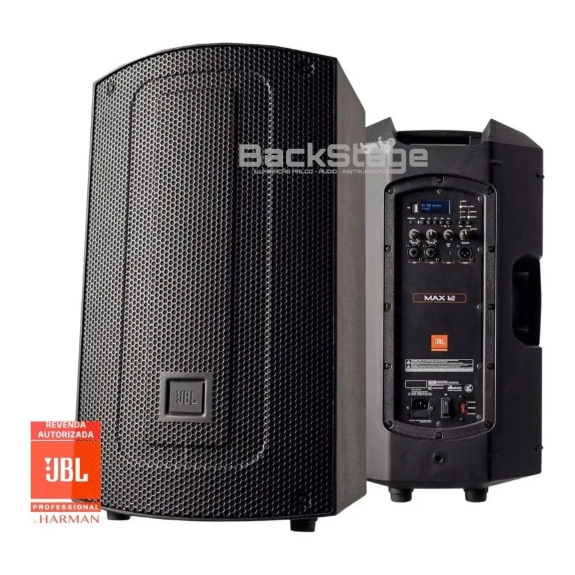 Caixa Ativa JBL MAX 12 Bluetooth USB 350W – DJ, Igrejas e Bandas (220V/240V)
