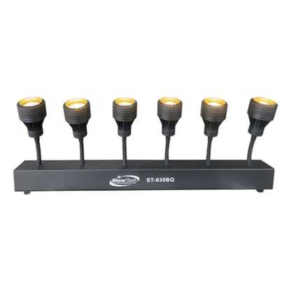 Kit 6 Vara Pim Bim Beam 6x10W Branco Quente Showtech ST-630BQ c/ Foco DMX Bivolt