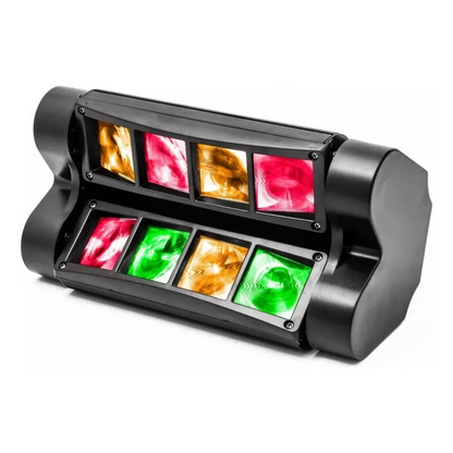 Mini Moving Spider 8 LEDs 5W RGB – Efeito Iluminação DMX