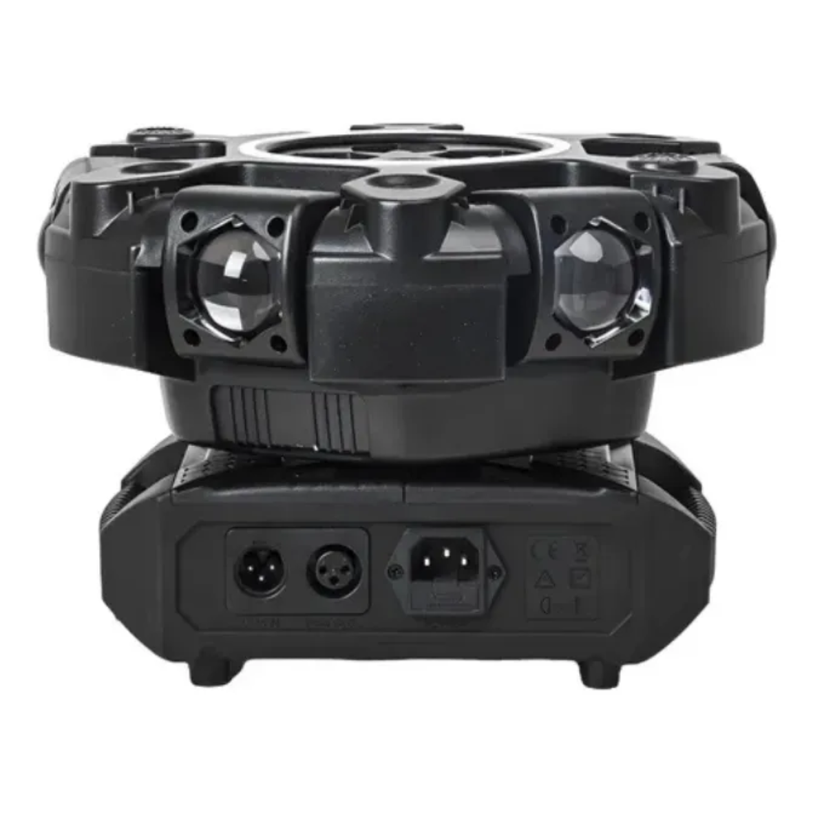 Moving Head 180W RGBW 10x10W + Laser RGB + Strobo DMX com Borda LED – Bivolt 127/220V