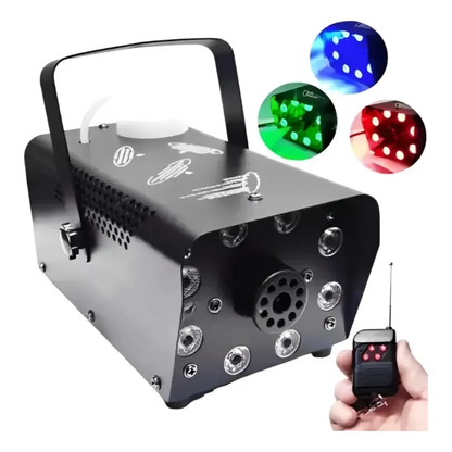 Máquina de Fumaça 750W com 8 LEDs RGB – DMX – LK-Y5 Plus – 110V