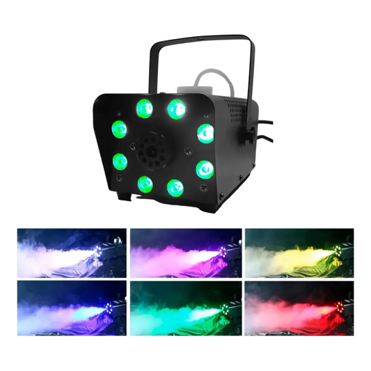 Máquina de Fumaça 750W com 8 LEDs RGB – DMX – LK-Y5 Plus – 110V