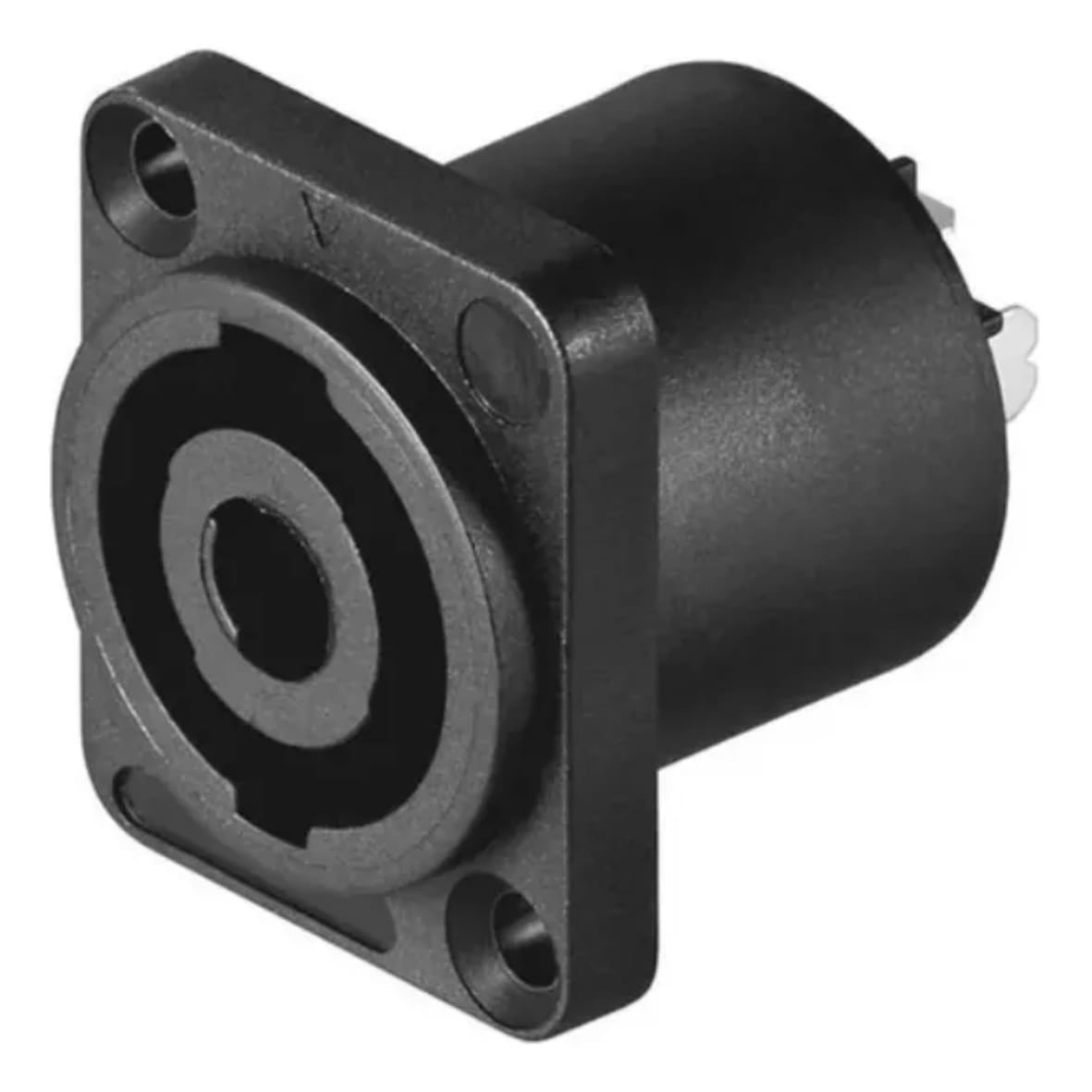 Conector Plug Speakon Fêmea Painel 4 Vias com Trava – Áudio Profissional