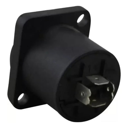 Conector Plug Speakon Fêmea Painel 4 Vias com Trava – Áudio Profissional