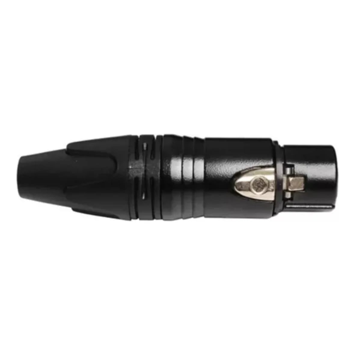 Conector XLR Canon Fêmea Profissional em Metal – MXT