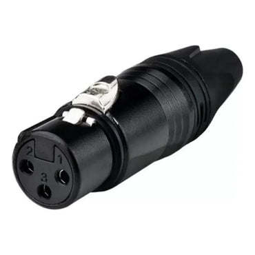 Conector XLR Canon Fêmea Profissional em Metal – MXT