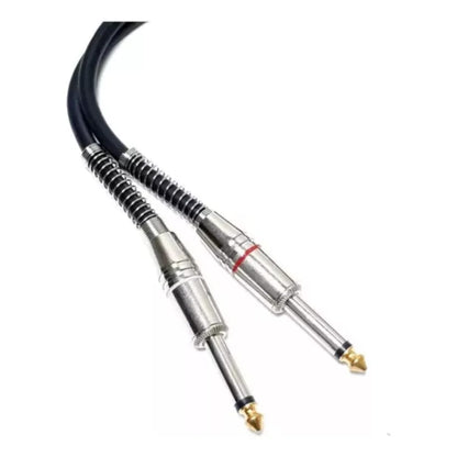 Cabo de Áudio Mono 2x P10 x 2x P10 MXT 1,8m Preto – OD 6.0mm