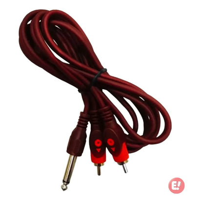 Cabo Áudio 2 RCA + 1 P10 Mono Profissional 1,8m – MXT